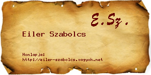 Eiler Szabolcs névjegykártya