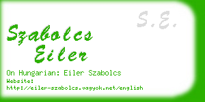 szabolcs eiler business card